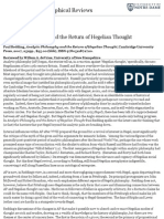 Analytic Philosophy and The Return of Hegelian Thought - Reviews - Notre Dame Philosophical Reviews - University of Notre Dame