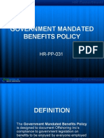 Government Mandated Benefits Policy