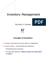 Inventory Management: Ravindra S. Gokhale