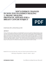 STUDY OF BODY'S ENERGY CHANGES IN NON-TOUCH ENERGY HEALING 1. PRANIC HEALING PROTOCOL APPLIED FOR A BREAST CANCER SUBJECT Koji Tsuchiya