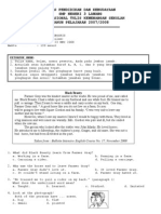 Soal Usek 0708 Mulok Bahasa Inggris