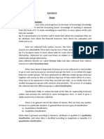 Statistics Essays 1. Classification & Tabulation