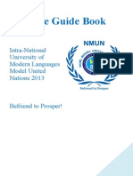 Delegate Guide Book: Intra-National University of Modern Languages Model United Nations 2013