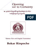 Bokar Rinpoche. Opening The Door To Certainty