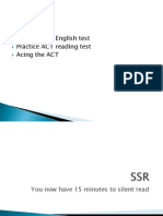 SSR Practice ACT English Test Practice ACT Reading Test Acing The ACT