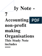Study Note - 7: Accounting For Non-Profit Making Organisations