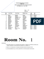 LEGAZPI - Room Assignments: October 2013 Criminologists Board Exam