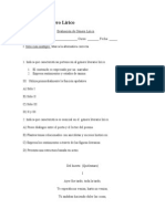 PREGUNTAS PARA Prueba de Género LIRICO