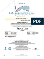 C&C Sand and Stone Price List PDF