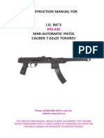 Instruction Manual For I.O. Inc S Semi-Automatic Pistol Caliber 7.62X25 Tokarev