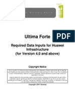 Ultima Forte Required Data Inputs For Huawei Infrastructure PDF