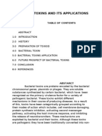 Bacterial Toxins and Its Application