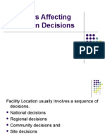 Factors Affecting Location Decisions