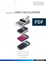 Electronic Calculators: General Catalogue