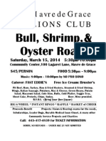 Bull, Shrimp, & Oyster Roast: Havre de Grace Lions Club