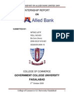 Internship Report On Allied Bank Limited 2009