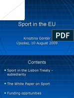 Göntér Krisztina: Sport in The EU