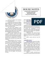 2014 House Notes Week Three