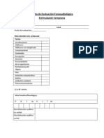 Pauta de Evaluación Fonoaudiológica Estimulación Temprana