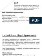 Legality of Object: When Consideration/object Is Unlawful