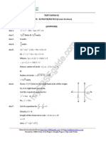 11 Mathematics Conic Section Test 02 Answer 7s22