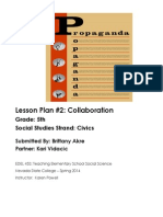 Lesson Plan #2: Collaboration: Grade: 5th Social Studies Strand: Civics