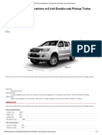 Toyota HiLux Specifications Sr5 4x4 Double Cab Pickup Turbo Diesel Manual