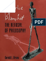 Gerald L. Bruns Maurice Blanchot The Refusal of Philosophy 1997