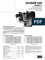 4045HF158 POWERTECH SPECIFICATIONS For Gen Set Applications Power Units