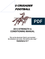 Eu Crusader Football: 2013 STRENGTH & Conditioning Manual