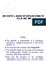 De Costa V Bank of Ceylon