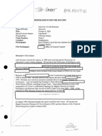 Memorandum For The Record: 9/11 Closed by Statute