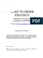 Make To Order Strategy: Published by Team of SAP Consultants at SAPTOPJOBS