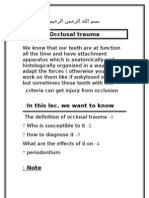 Occlusal Trauma