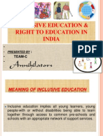 Inclusive Education &right To Education