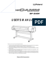 Roland Sp540 User Manual