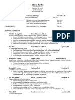 Allison Jordet Resume July 2014