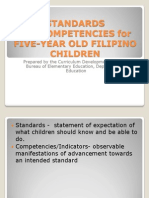 Standards and Competencies For Five-Year Old Filipino Children