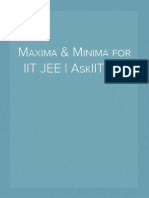 Maxima & Minima For IIT JEE - AskIITians