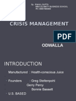 Crisis Management - Odwalla