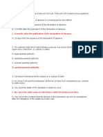 Review Multiple Choice Questions and Answers On Civil Law