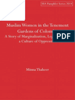 Muslim Women in The Tenement Gardens of Colombo: A Story of Marginalization, Legitimized by A Culture of Oppression