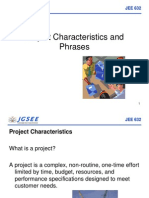 Chapter I Project Characteristics