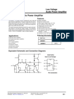 Low Voltage Audio Power Amplifier