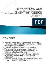 Recognition and Enforcement of Foreign Judgment