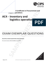 AC4 - Inventory and Logistics Operations - Multiple Choice Questions