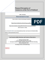 Exploring The Planned Disruption of International Commerce at The Port of Oakland