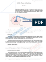 Theory of Machines - Module 1 Notes