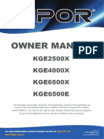 Gasoline Generator Kge2500x Manual en