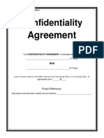 Confidentiality Agreement Template